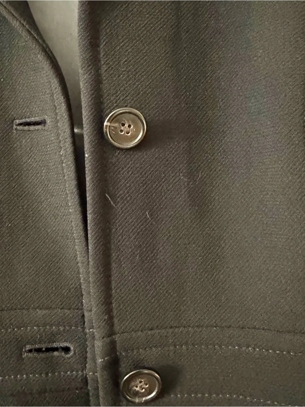 J CREW Black Wool Blend Single-Breasted Coat
